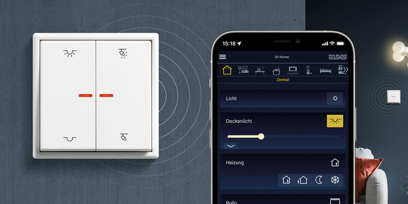 KNX RF Taster bei Mario & Fritz Klees Elektroinstallations GmbH in Wiesbaden